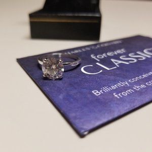 3.00 Carat Round Moissanite Solitaire Ring in 14k